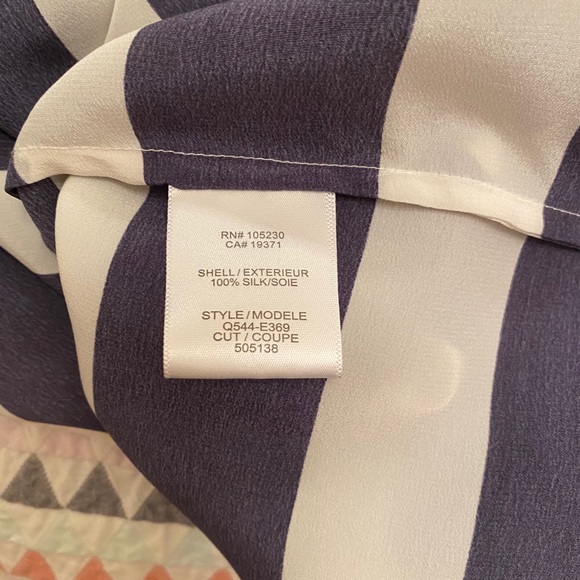 Equipment blue and white striped shirt M - Picture 2 of 4